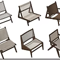 Leisure Chairs With Modern Design Woven Seats Wooden Frames And Different Styles