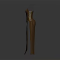 Brown Spaghetti Strap Long Dress With Yellow Decorative Patterns And Fitted Waist
