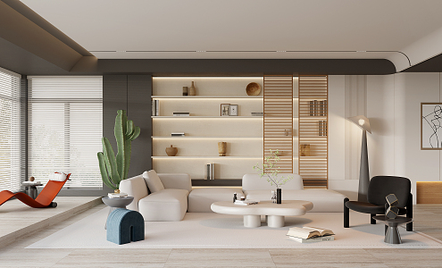 modern living room 3d model