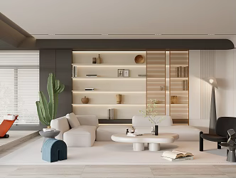 modern living room 3d model