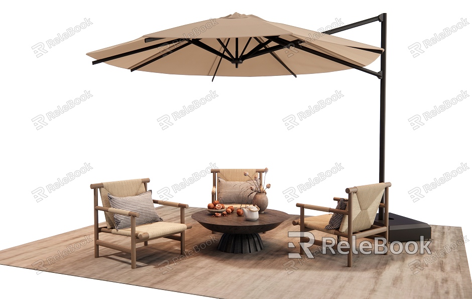 Quiet Outdoor Table and Chair Casual Table and Chair Rattan Leisure Chair Outdoor Chair model