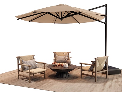 Quiet Outdoor Table and Chair Casual Table and Chair Rattan Leisure Chair Outdoor Chair model