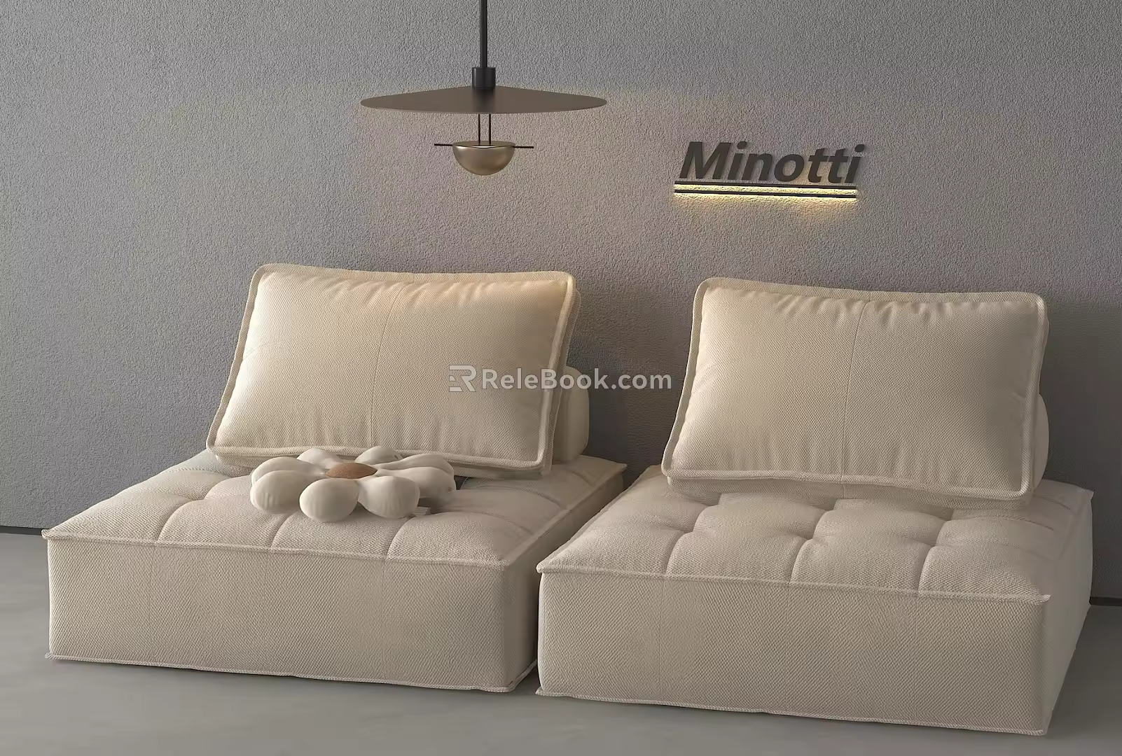 Modern Single Sofa Casual Sofa 3d model