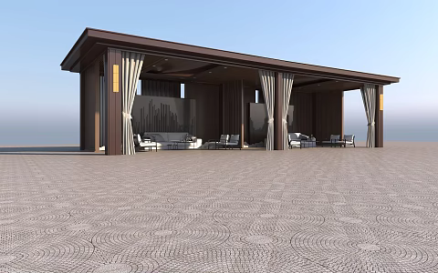 New Chinese Pavilion 3d model