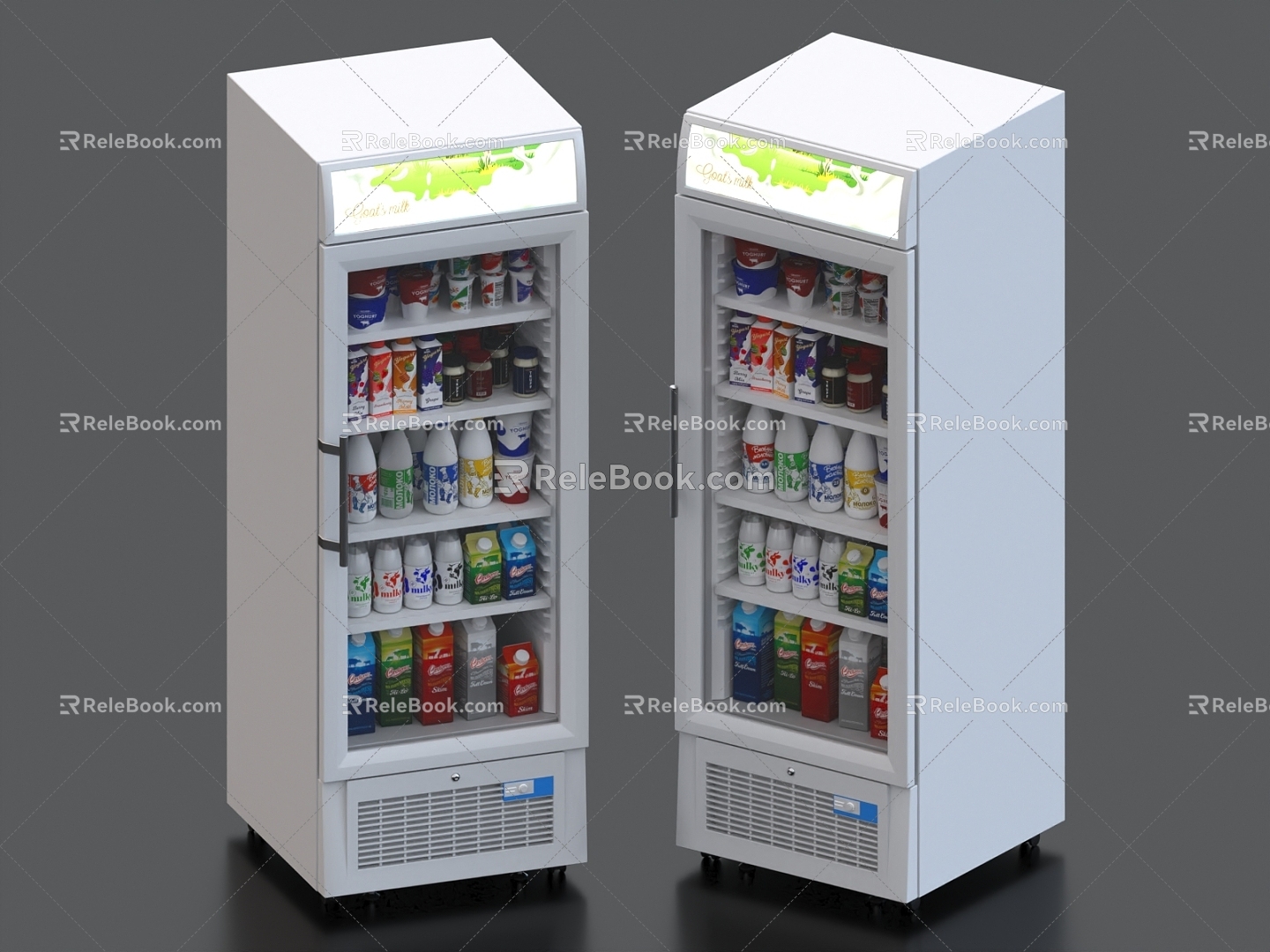 Freezer Beverage Cabinet Refrigerator Fresh-keeping Cabinet 3d model