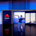 Tobacco And Alcohol Store Wine Industry Summit In Conference Hall With Screens Blue Seats Lighting