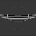 Automotive Grille Component With Parallel Metallic Stripes And Reflective Silver Finish On Dark Background