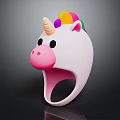 Cute Pink Unicorn Headband With Gold Horn And Colorful Mane For Kids