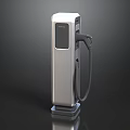 Automotive Parts Electric Vehicle Charging Station With Silver Body And Display Screen