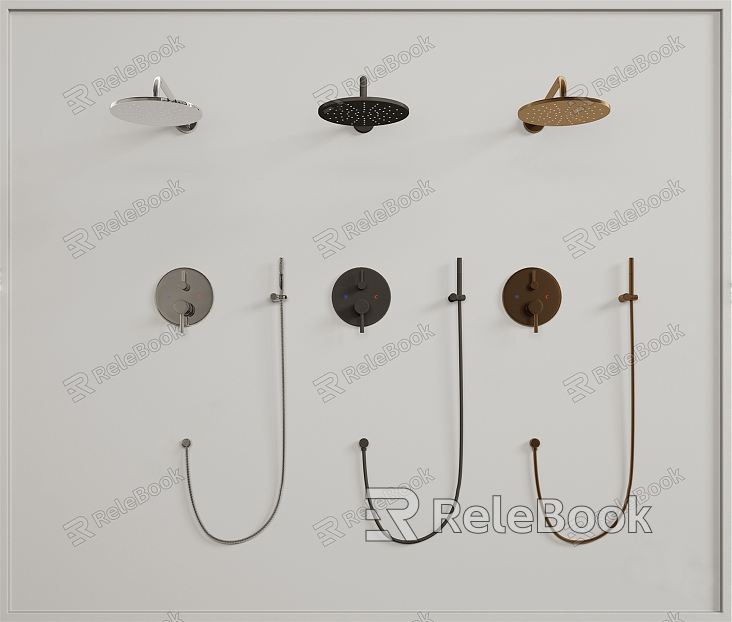 Modern shower embedded shower faucet model