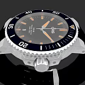 Oris Dive Style Watch With Black Dial Orange Hands And White Numeral Bezel
