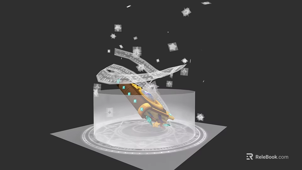 Dynamic Books Magazines 3D Display With Floating Pages And Digital Elements 3d model 