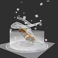 Dynamic Books Magazines 3D Display With Floating Pages And Digital Elements