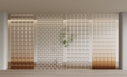 Glass partition 3d model