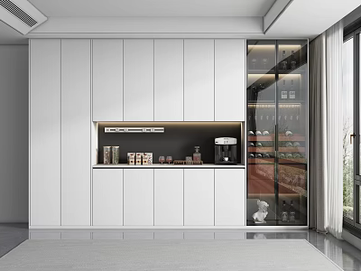 Modern Wine Cabinet 3d model