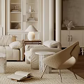 Elegant Modern Living Room Interior With Cozy Sofa Crystal Chandelier And Area Rug