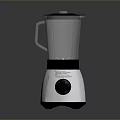 Modern Electric Blender With Transparent Container White Base And Black Lid Control Panel 3d model