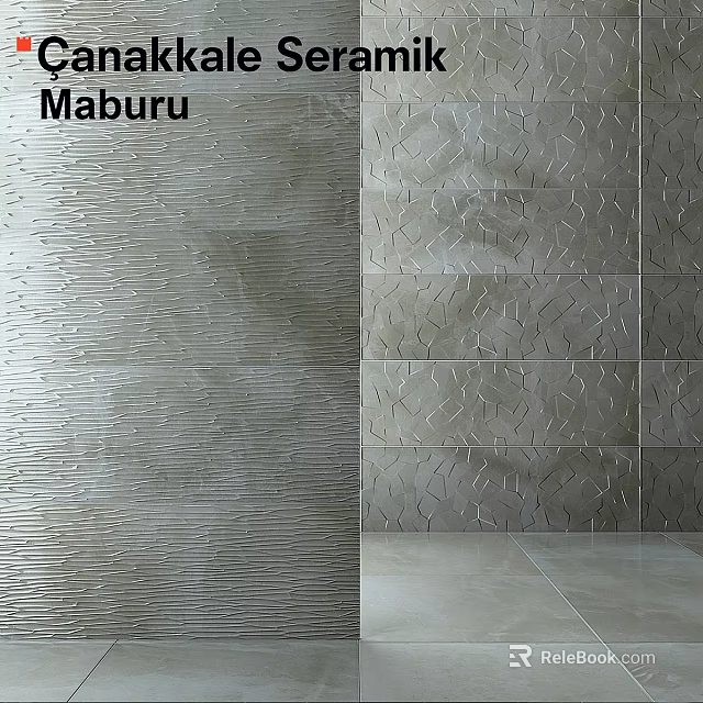 Maburu Textured Wall Tiles For Modern Interior With Neutral Tones And Patterns 3d model 