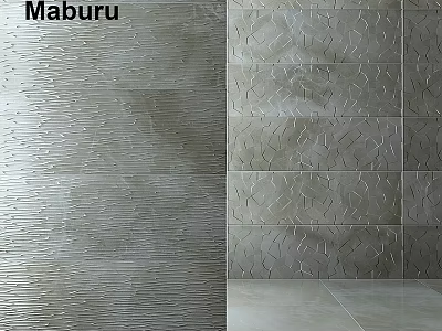 Maburu Textured Wall Tiles For Modern Interior With Neutral Tones And Patterns 3d model
