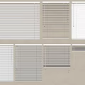White Window Blinds In Various Styles For Modern Home Interior Design 3d model