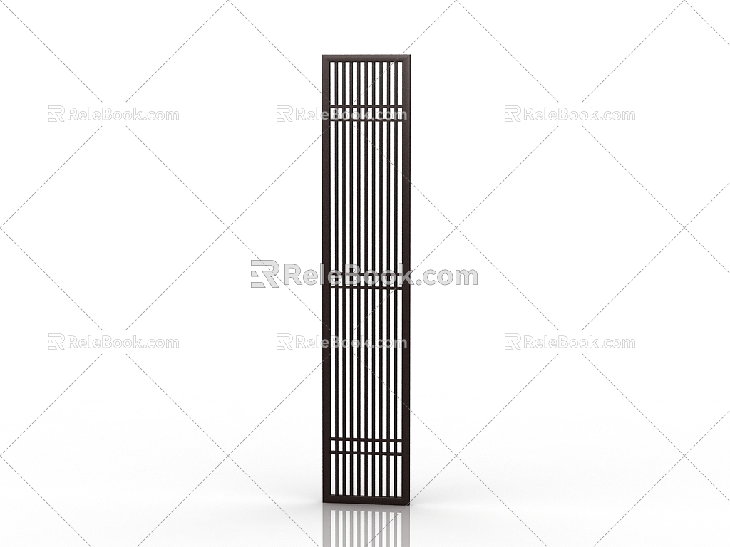 New Chinese Style Wall Panel Screen 3d model