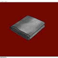 Soft Gray Folded Towel On Red Background For Daily Home Use