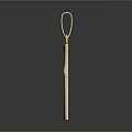 Elegant Shiny Gold Cross Pendant with Simple Design and Decorative Stone
