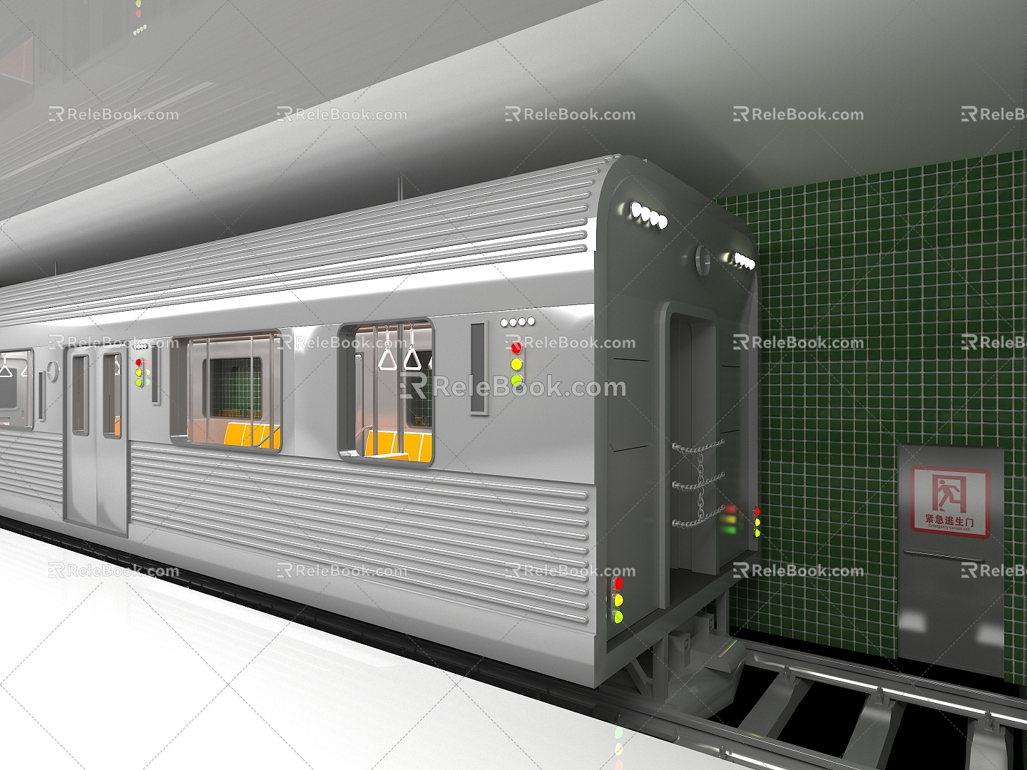 Retro American subway station net red punch card model