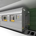 Retro American subway station net red punch card 3d model