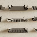 Different Styles Of Traditional Chinese Architectural Components Displayed On Wall