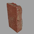 Red Gray Weathered Brick Material for Building Exterior Wall Construction 3d model