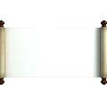Pair of Elegant Decorative Scrolls With Wooden Ends And Light Colored Surface 3d model