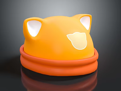 Modern Hat Kitten Hat Cat Hat 3d model