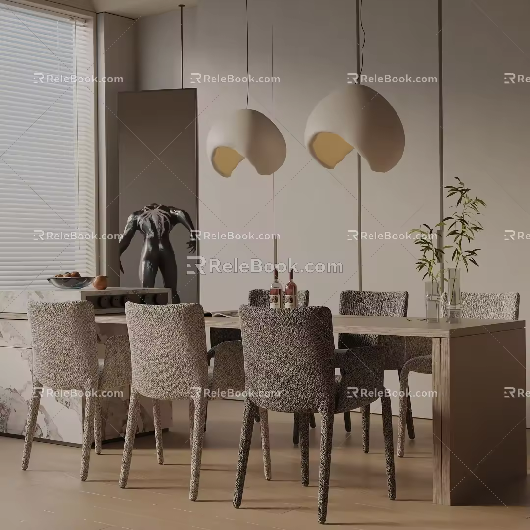 Modern table combination 3d model