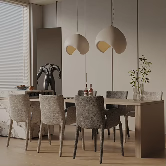 Modern table combination 3d model