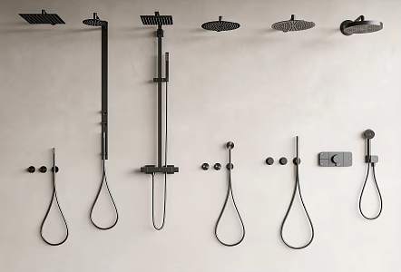 Modern Shower Combination 3d model