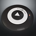 Sleek Modern Circular Daily Electrical Appliance With Control Button And Orange Indicator Light 3d model