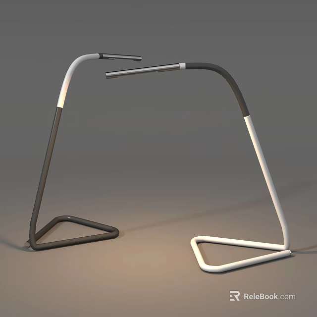 Modern Minimalist Table Lamps With Black And White Geometric Base Design For Contemporary Home Decor 3d model 