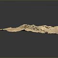 Detailed Rocky Sandy Desert Terrain With Uneven Surface And Natural Rock Formations