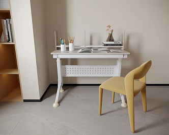 Children's Desk Chair Writing Desk Study Table 3d model