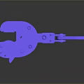 Blue Metal Clamp Tool With Screw Fastened Structure And Ring End Design