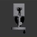 Vintage Singer Sewing Machine With Classic Black Body And Silver Mechanical Parts