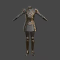 Medieval Ornate Body Armor With Intricate Carved Patterns And Metallic Finish