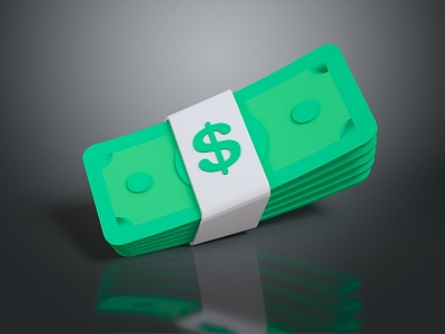 U.S. Dollars, U.S. Dollars, U.S. Banknotes, Paper Banknotes, Household Supplies 3d model