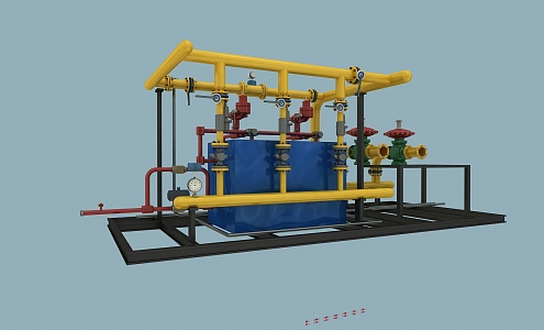 modern pipeline natural gas pipeline 3d model