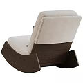 Modern Leisure Chair With Wooden Frame Fabric Cushion And Decorative Pillow