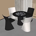 Modern Dining Table and Chair Combination Dining Table Dining Chair Coffee Table 3d model
