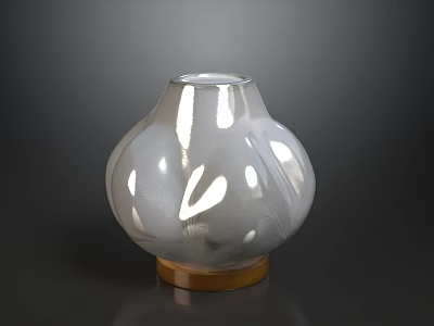 Modern Light Luxury Sofa And Coffee Table Set With Artistic Frosted Glass Decor Table Lamp 3d model