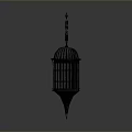 Wrought Iron Cage Design Wall Light Fixture with Vintage Industrial Style and Decorative Bracket