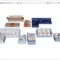 Modern Sofa Set Collection With Sectional Loveseat Armchair And Color Options